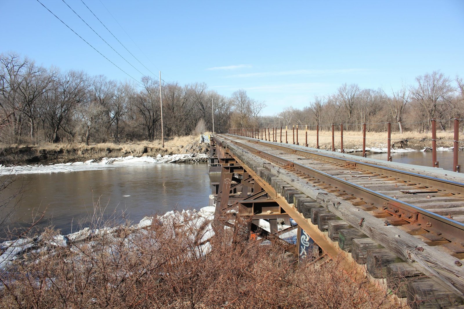 Looking north